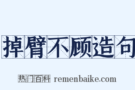 掉臂不顾造句是什么意思的图片